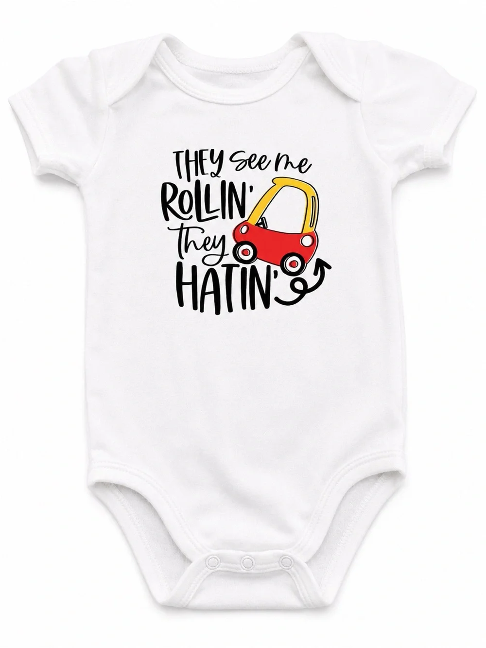 White Baby Onesie- “They see me rollin’